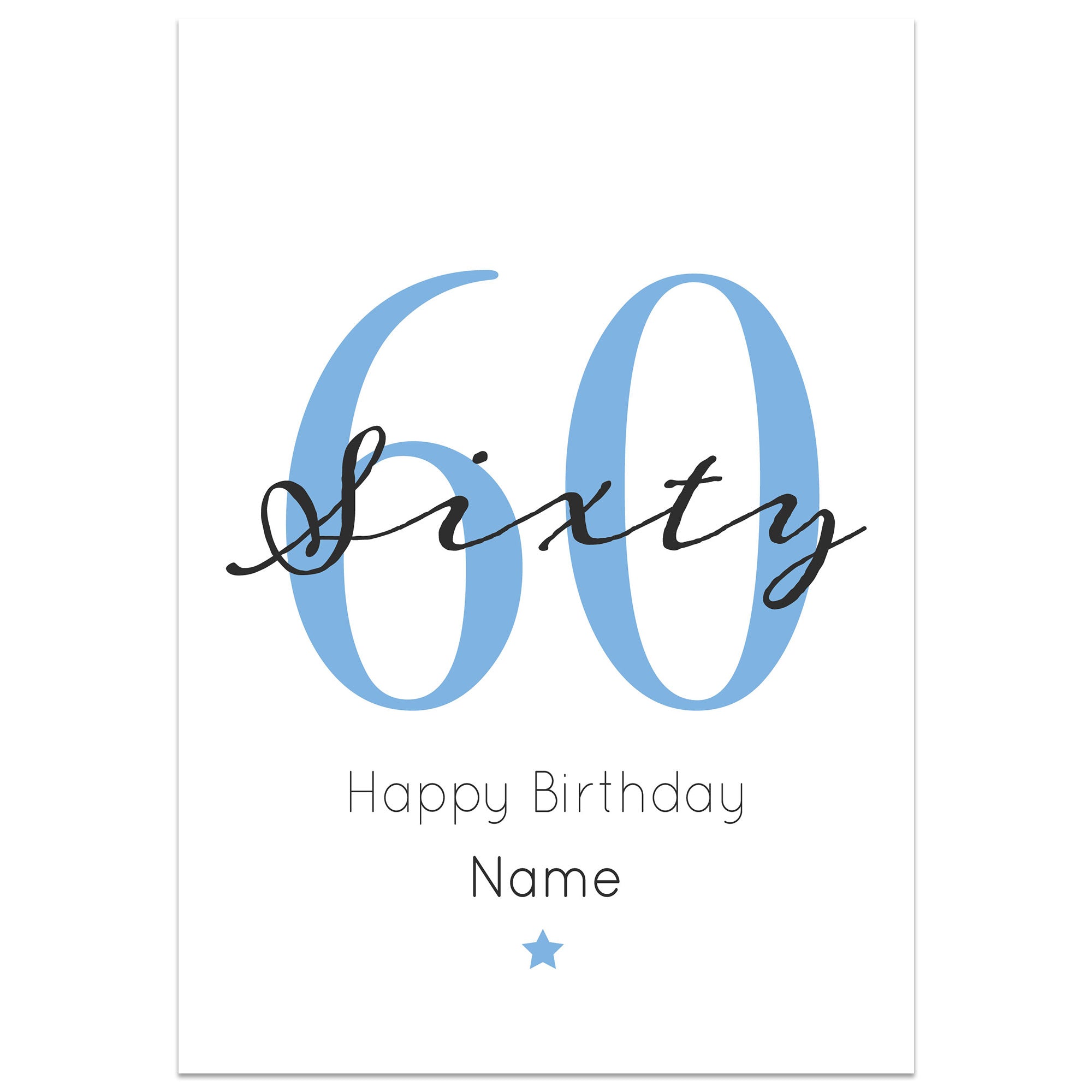 60th Milestone Birthday Card