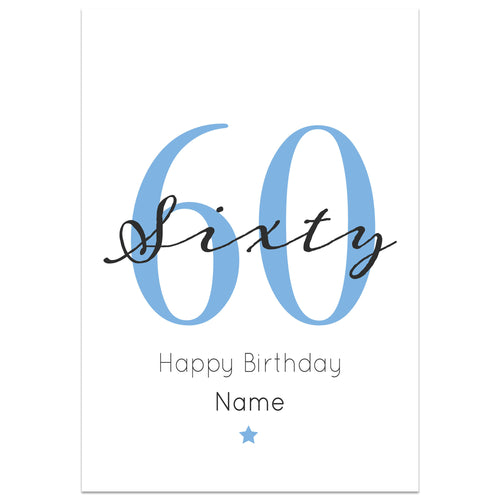 60th Milestone Birthday Card