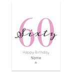 60th Milestone Birthday Card
