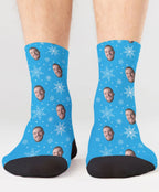 Snowflake Design Personalised Socks