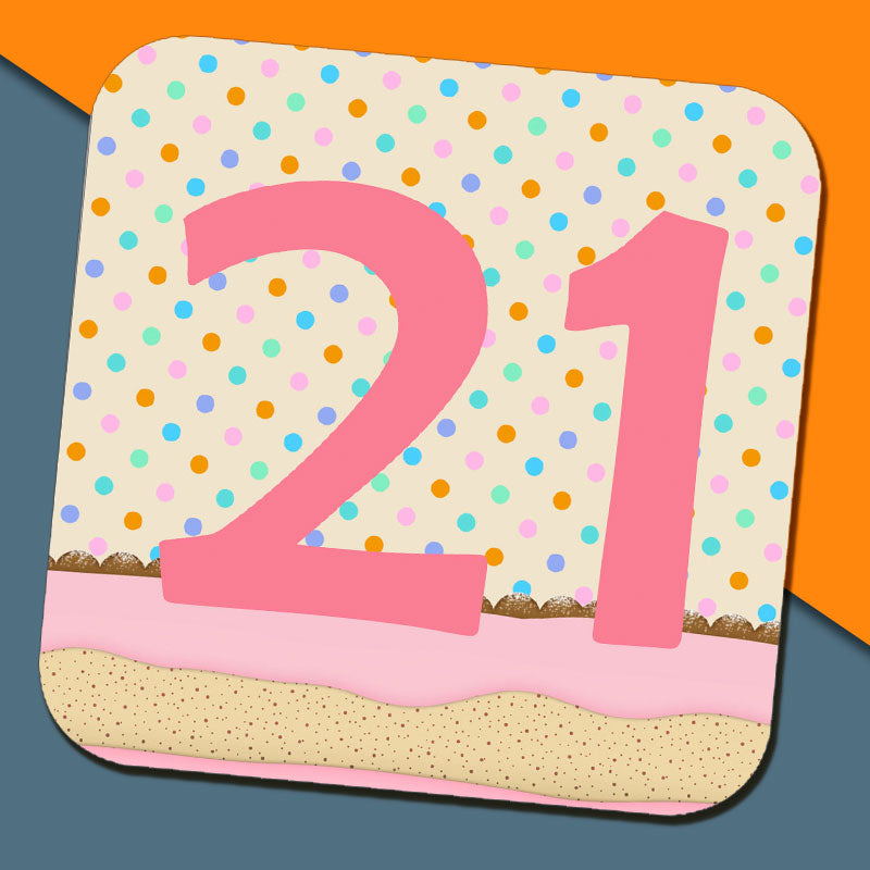 Slice Of Cake Age Coaster