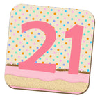 Slice Of Cake Age Coaster