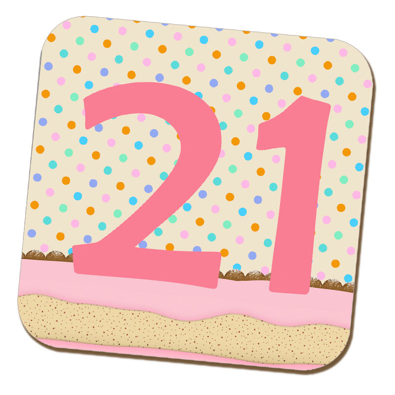 Slice Of Cake Age Coaster