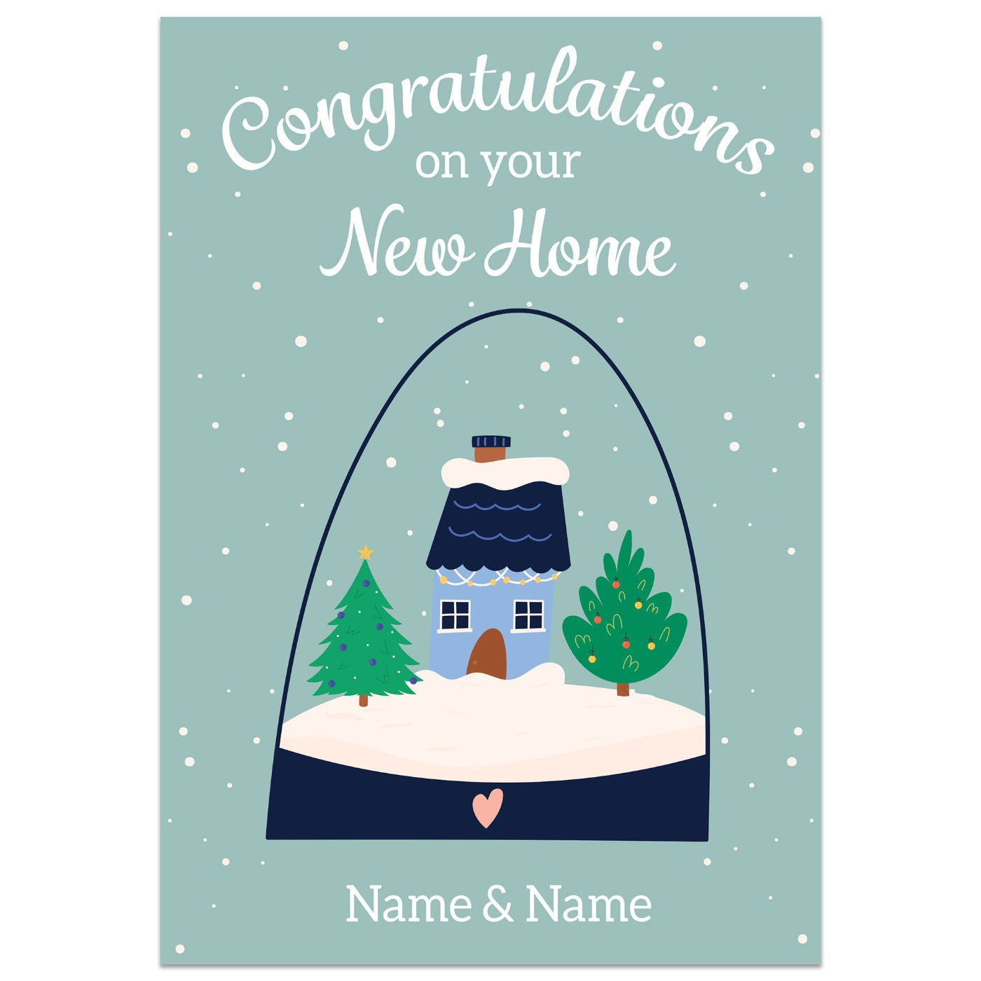 Snow Globe New Home Card