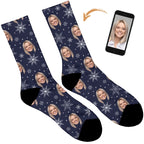 Snowflake Design Personalised Socks