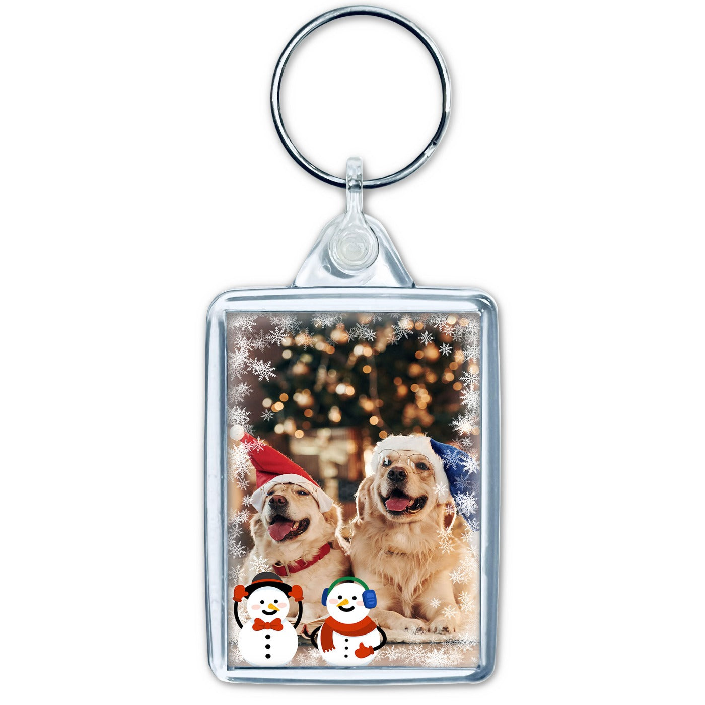 Snowman Frame Photo Keyring