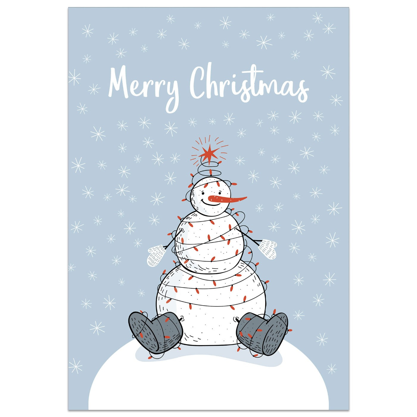 Lit Up Snowman Christmas Card