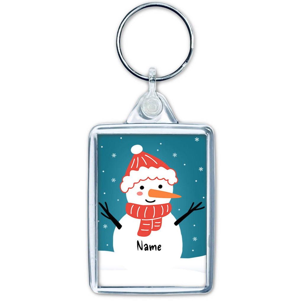 Snowman Name Keyring