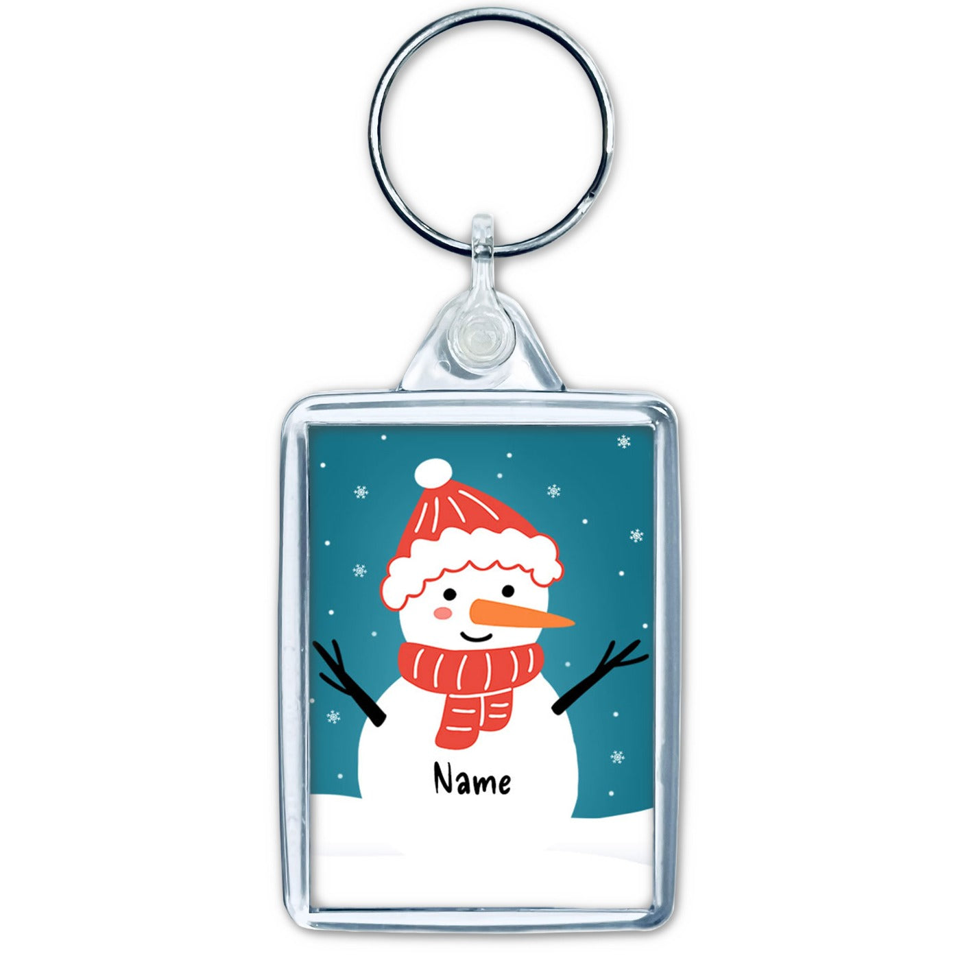 Snowman Name Keyring