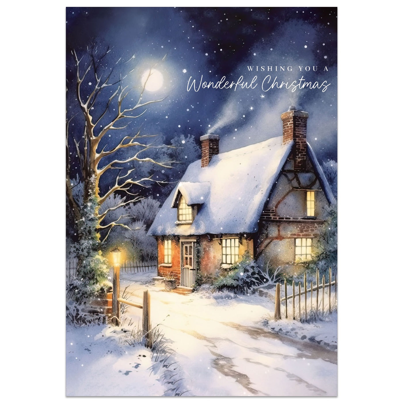 Snowy Christmas Cottage Card
