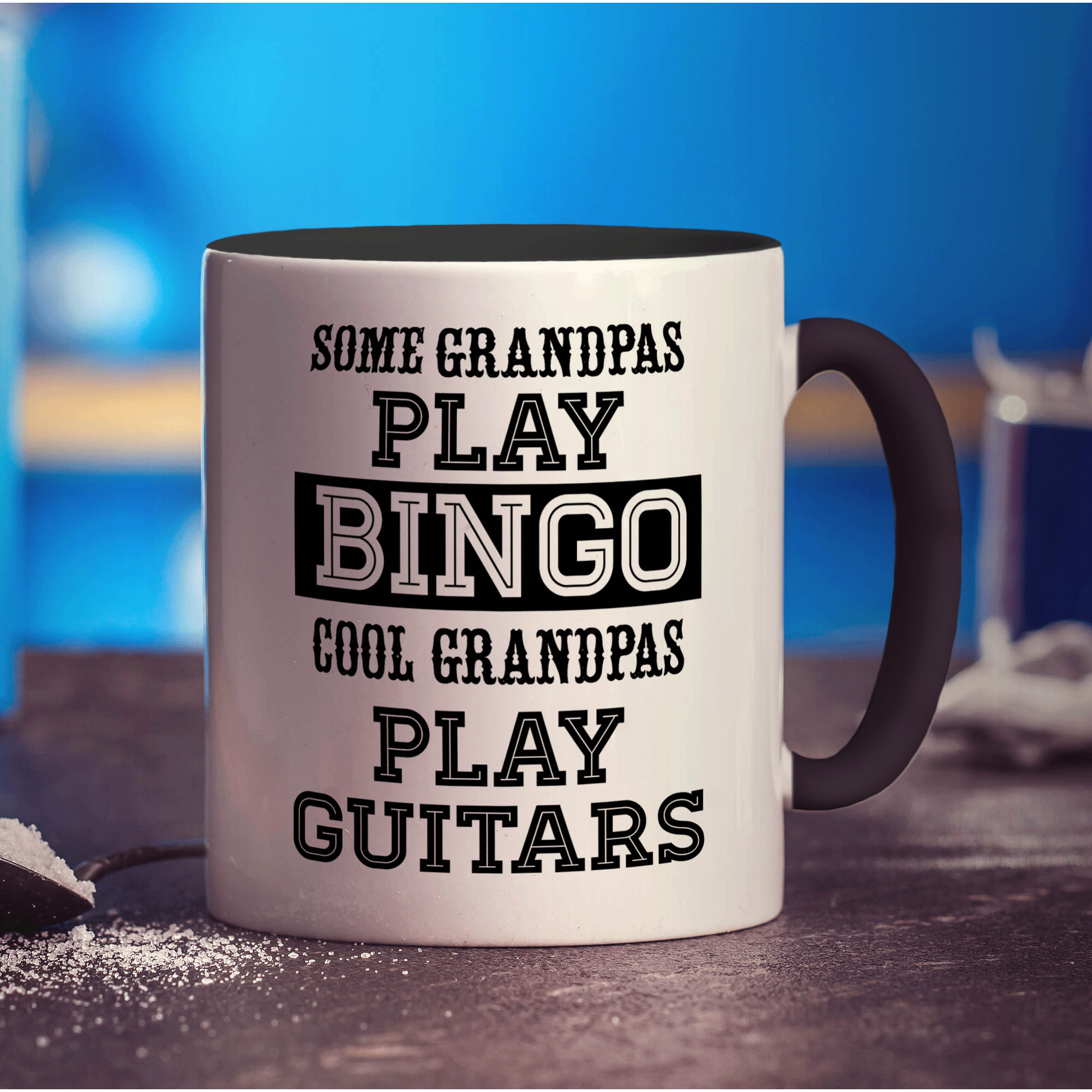 Some Grandpas Play Bingo Cool Grandpas Play Guitars Mug - Standard 330ml (11oz) / Black
