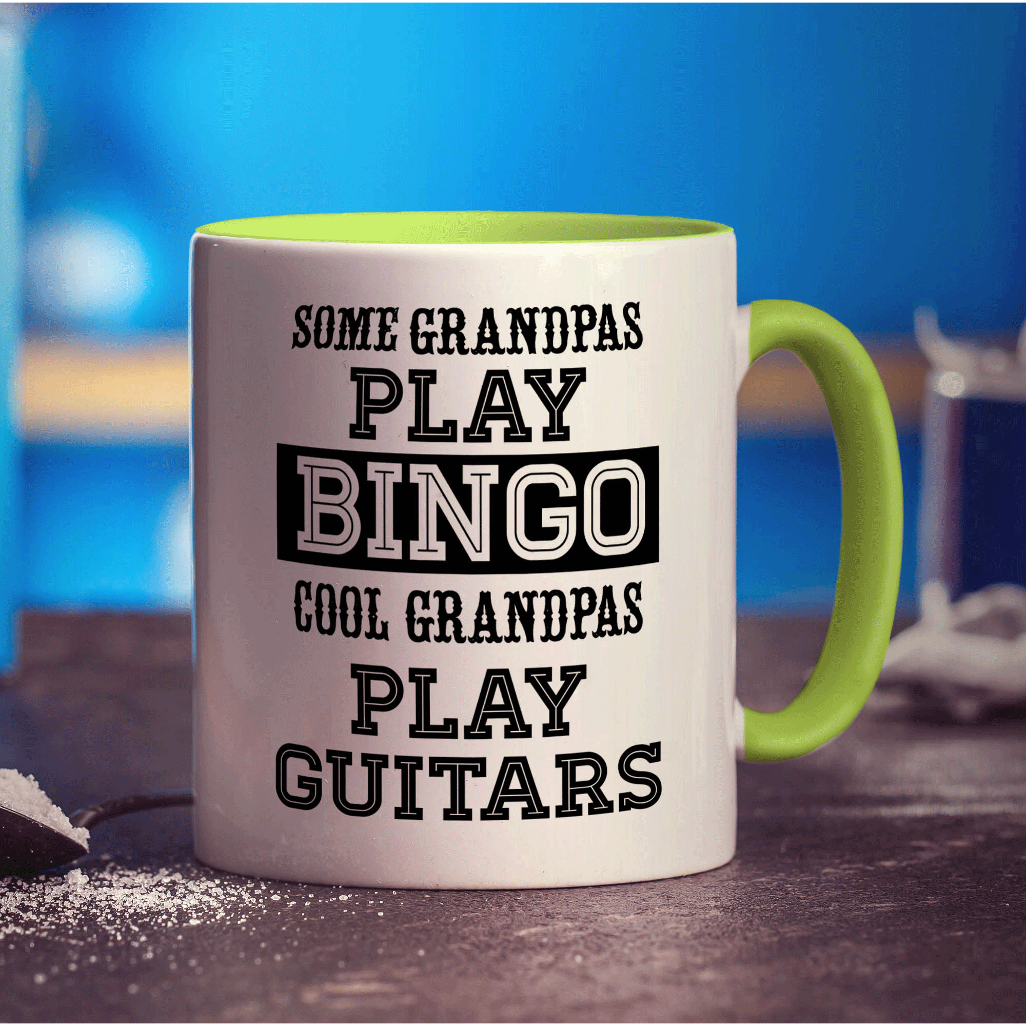 Some Grandpas Play Bingo Cool Grandpas Play Guitars Mug - Standard 330ml (11oz) / Green