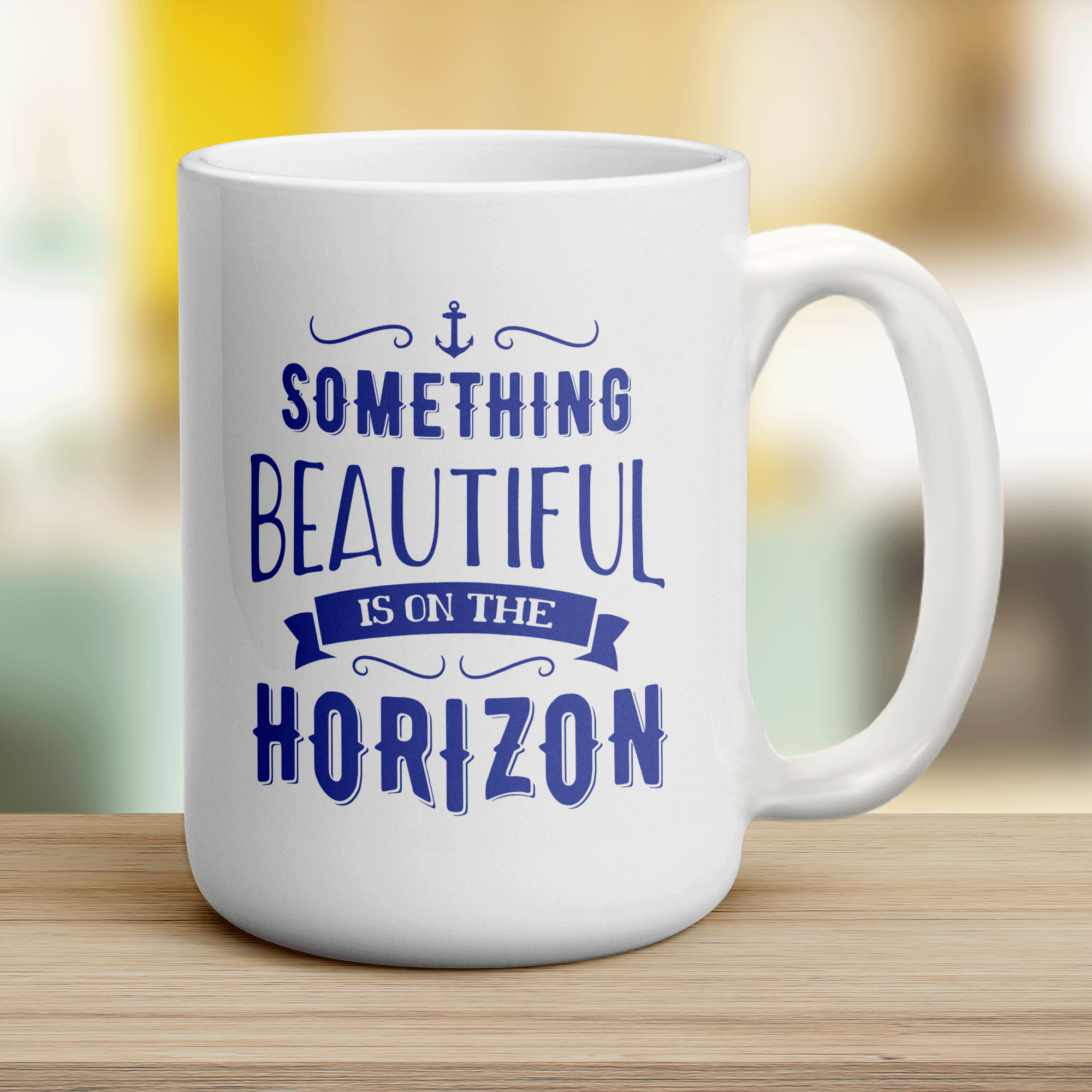 Something Beautiful is on the Horizon Mug - Jumbo 440ml (15oz) / White