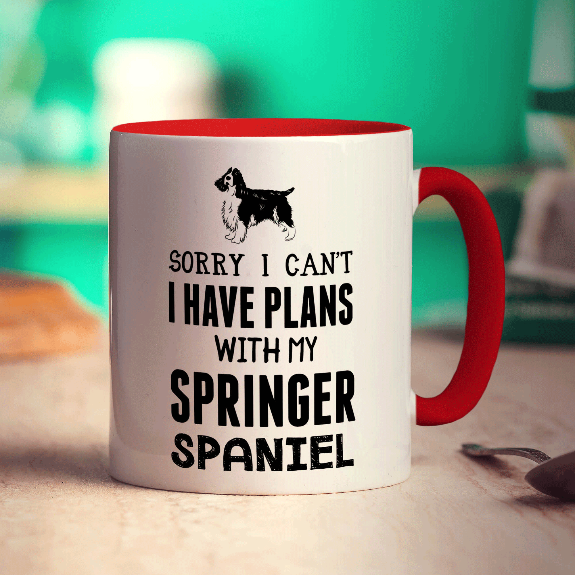 Sorry I Can't I Have Plans with My Springer Spaniel Mug - Standard 330ml (11oz) / Red