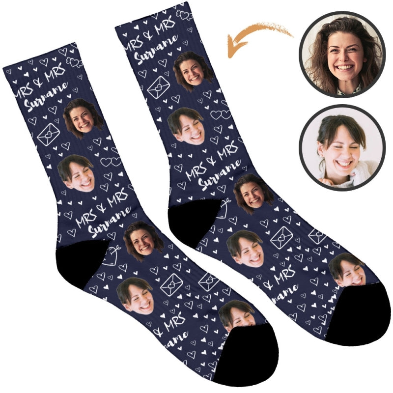 Mrs & Mrs Wedding Socks
