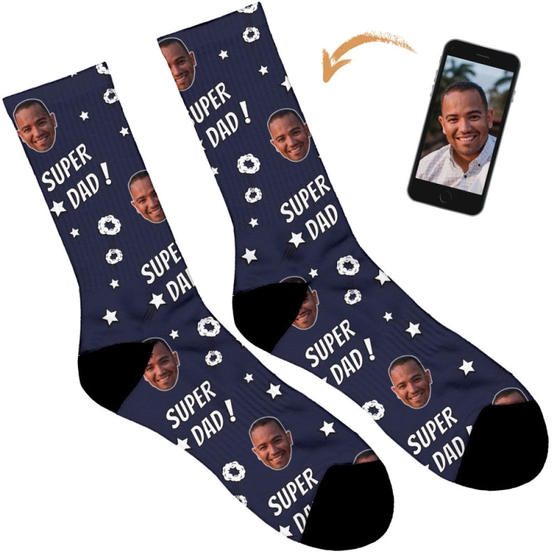 Super Dad Personalised Socks