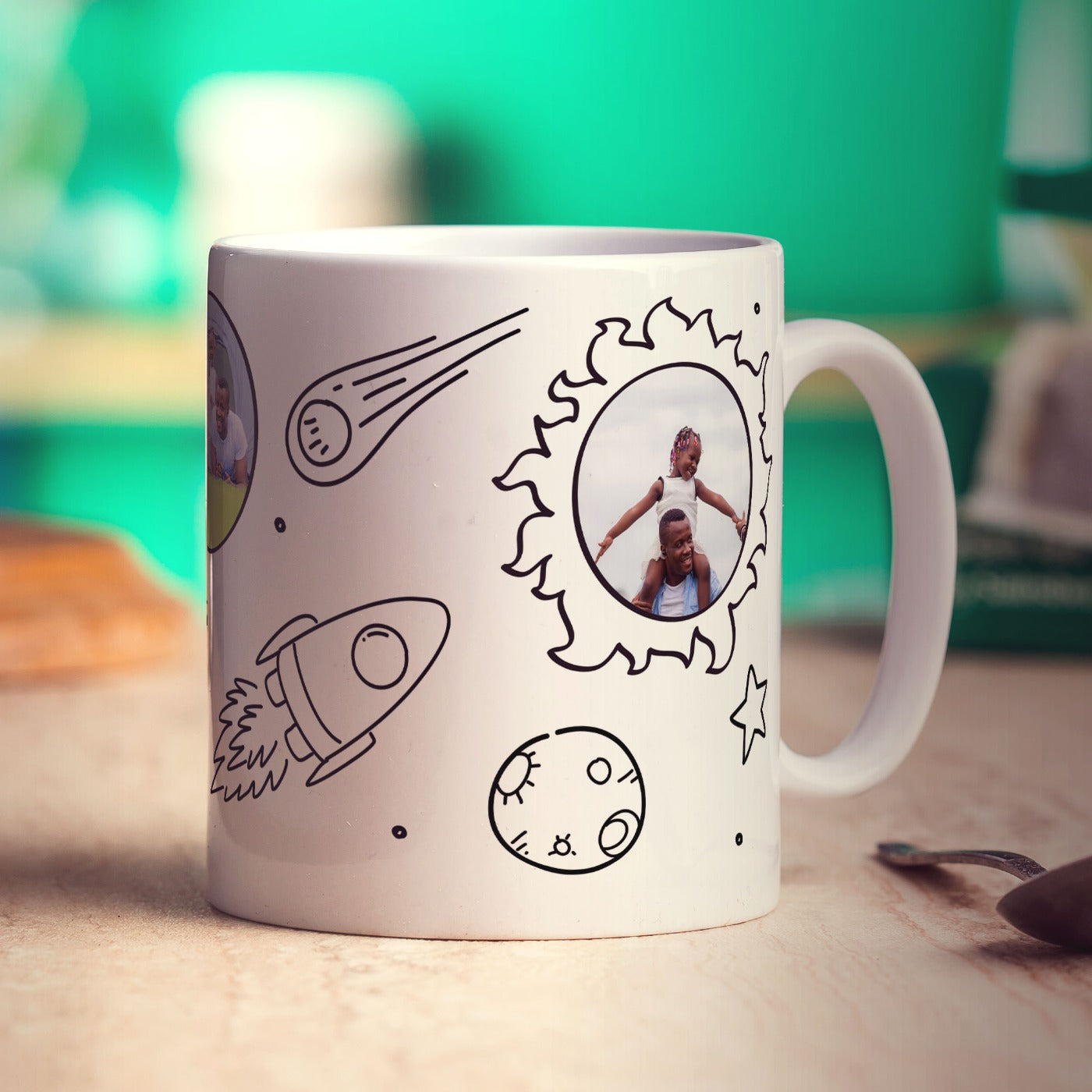 3 Photo Space Doodle Mug