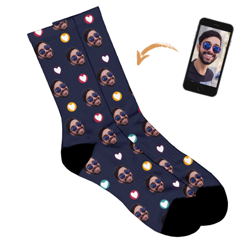 Love Hearts Personalised Socks