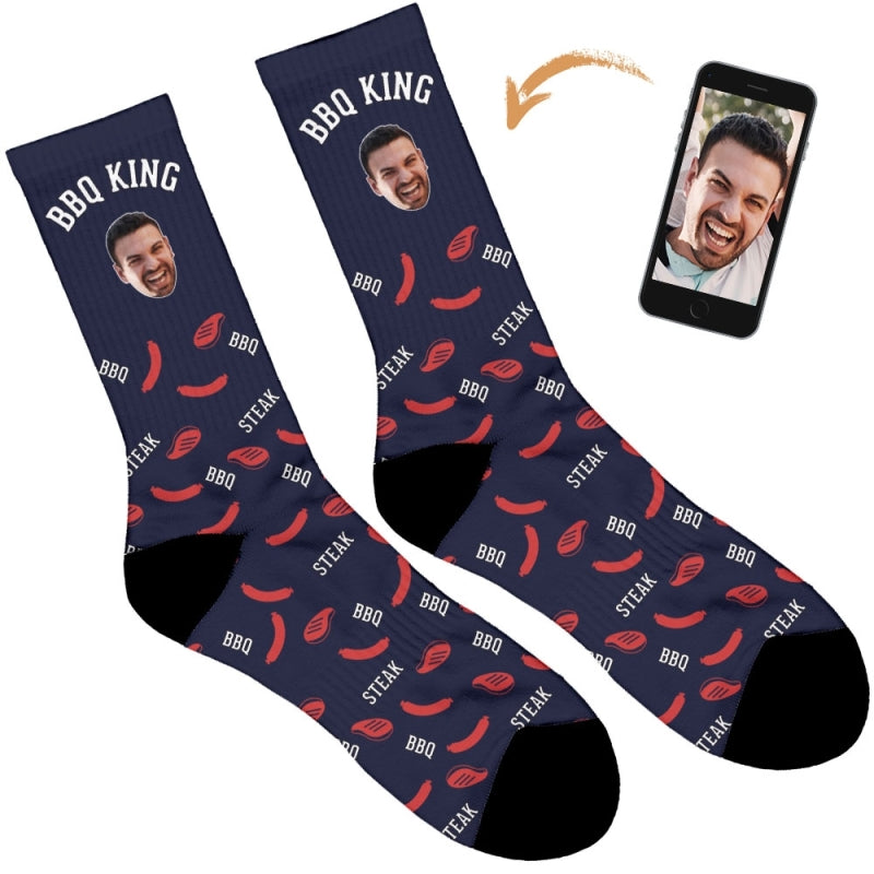 BBQ King Personalised Socks