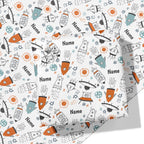 Spaceships Name Wrapping Paper