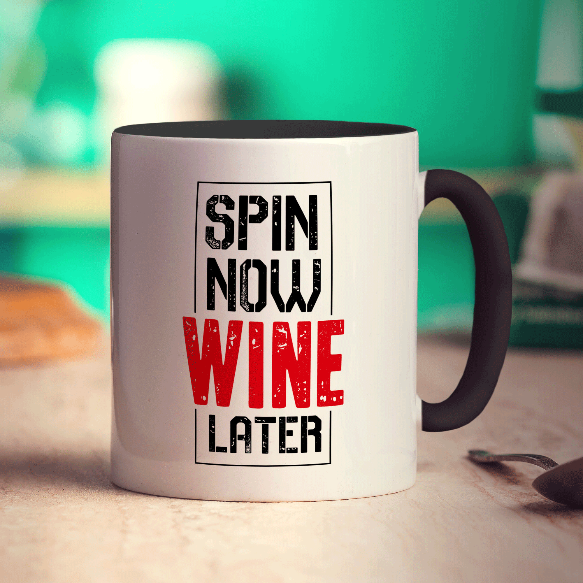 Spin Now Wine Later Mug
