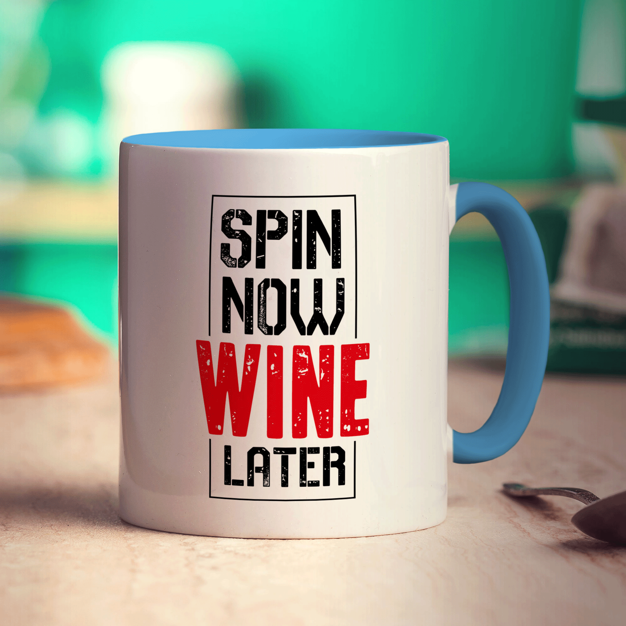 Spin Now Wine Later Mug