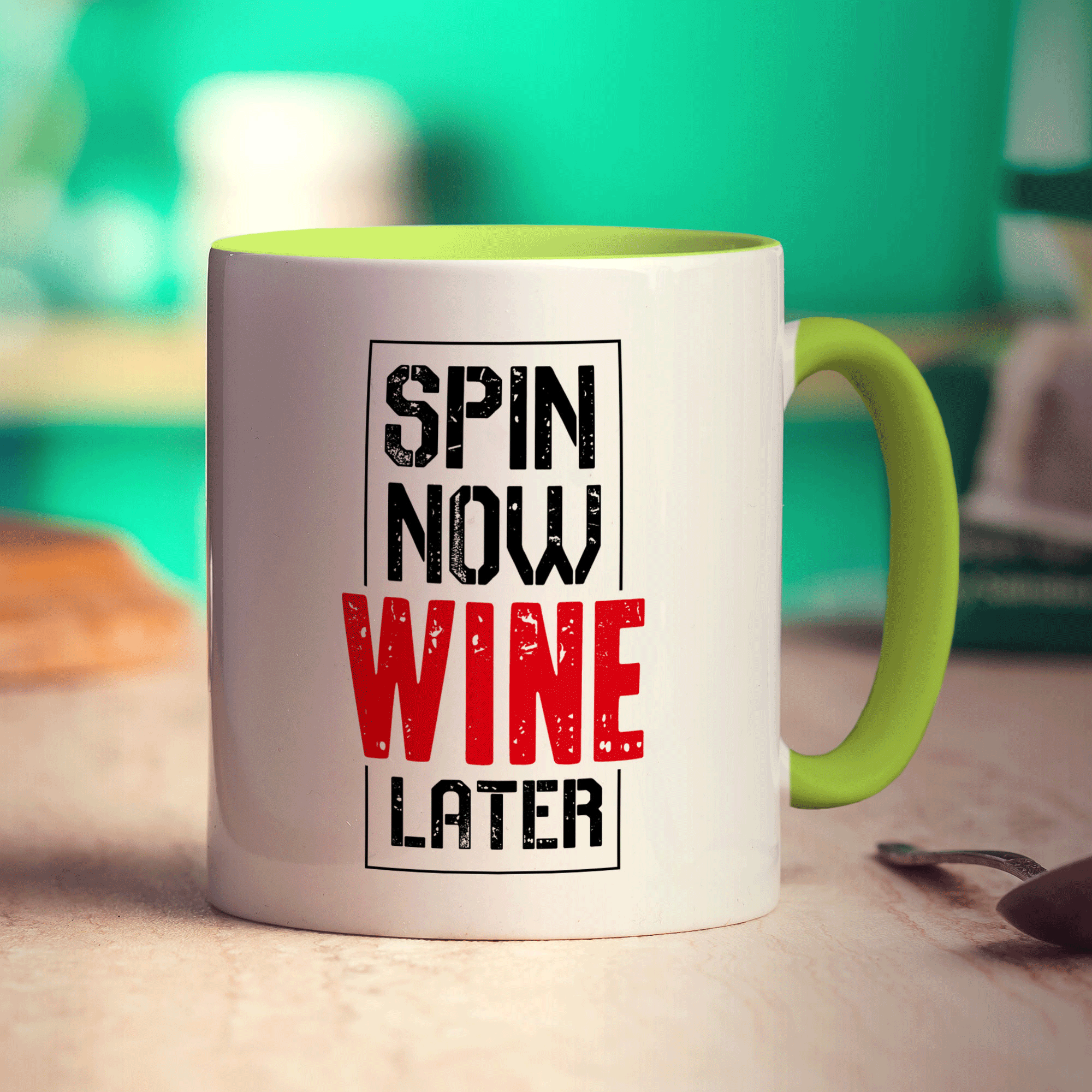 Spin Now Wine Later Mug