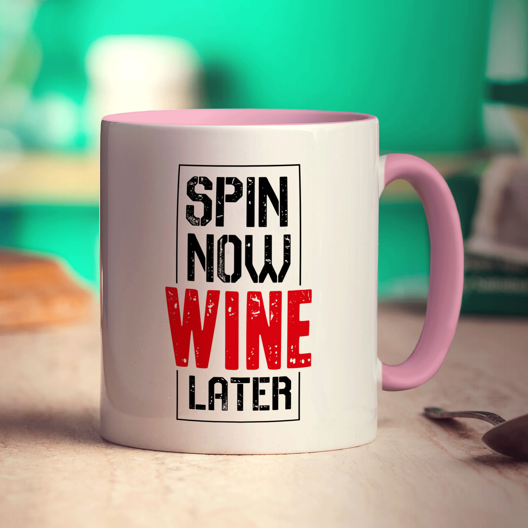 Spin Now Wine Later Mug