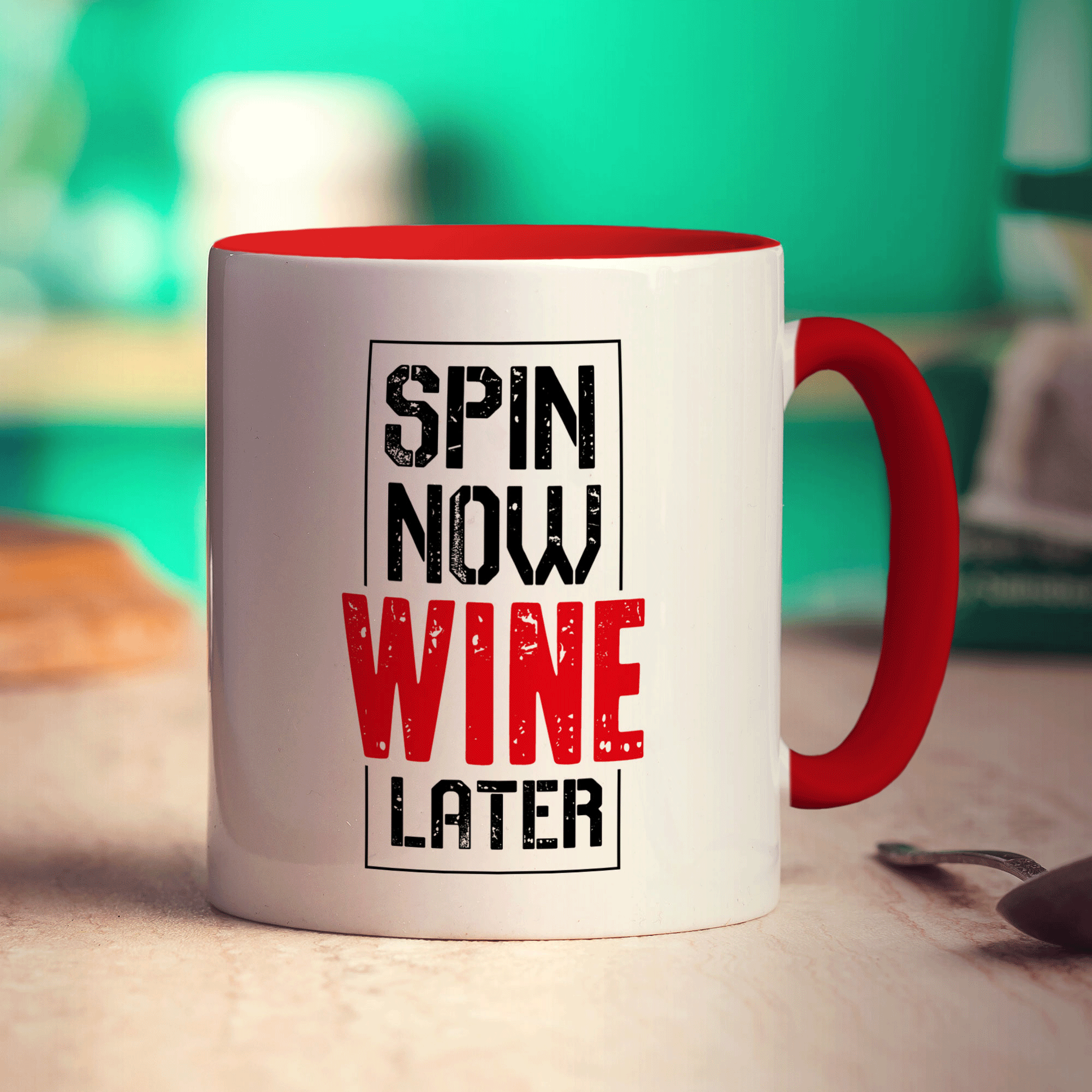 Spin Now Wine Later Mug
