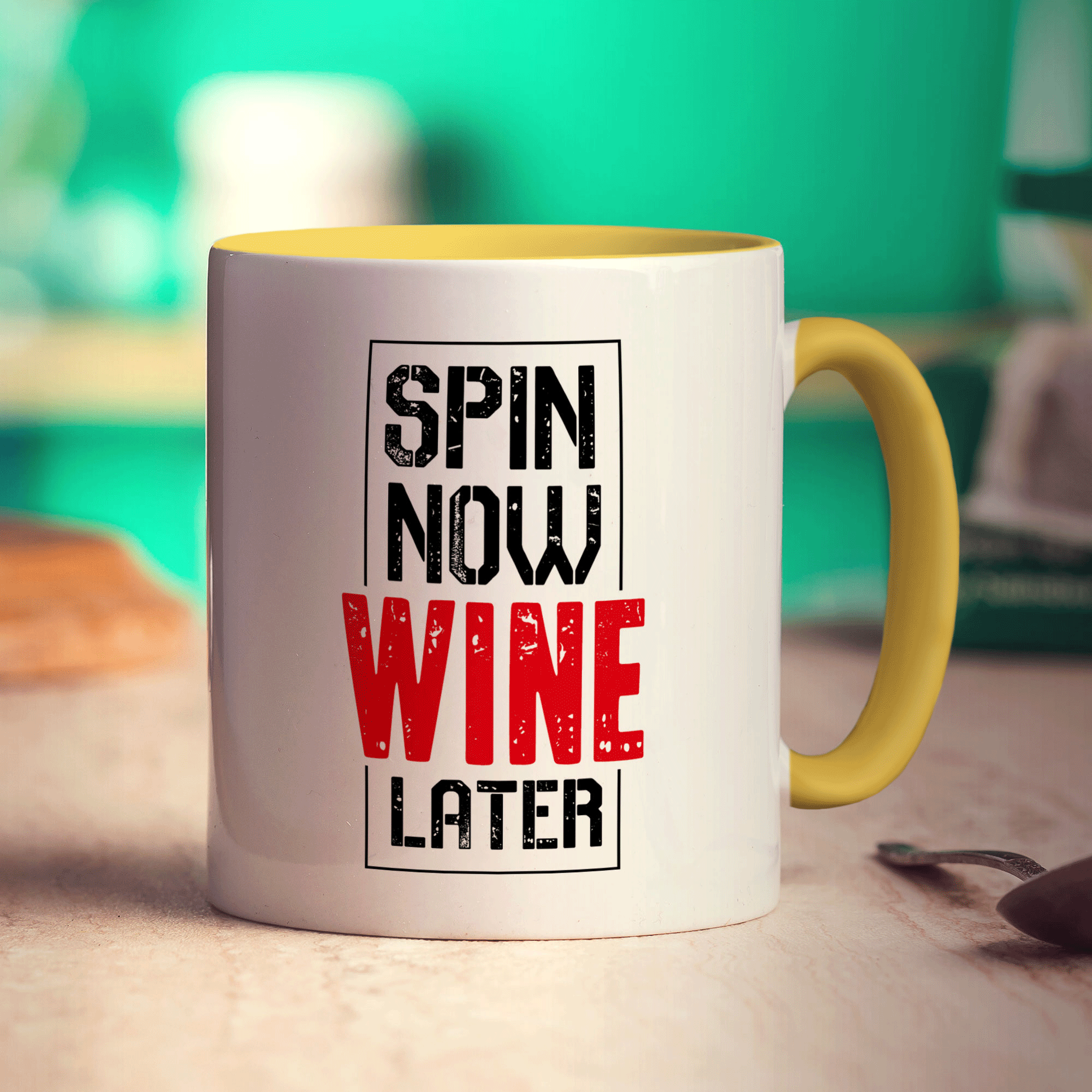 Spin Now Wine Later Mug