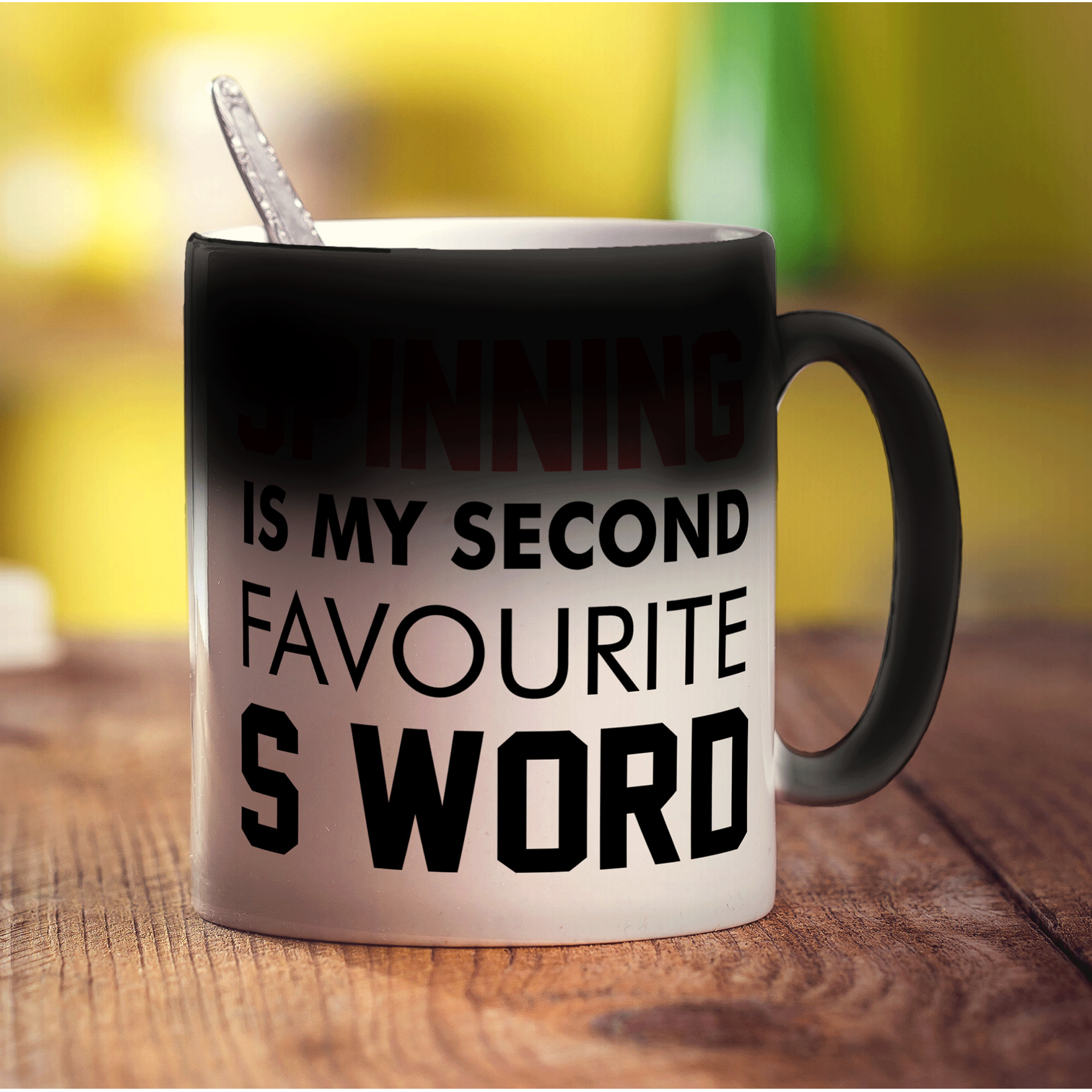 Spinning is My Second Favourite S Word Mug - Standard 330ml (11oz) / Magic Mug