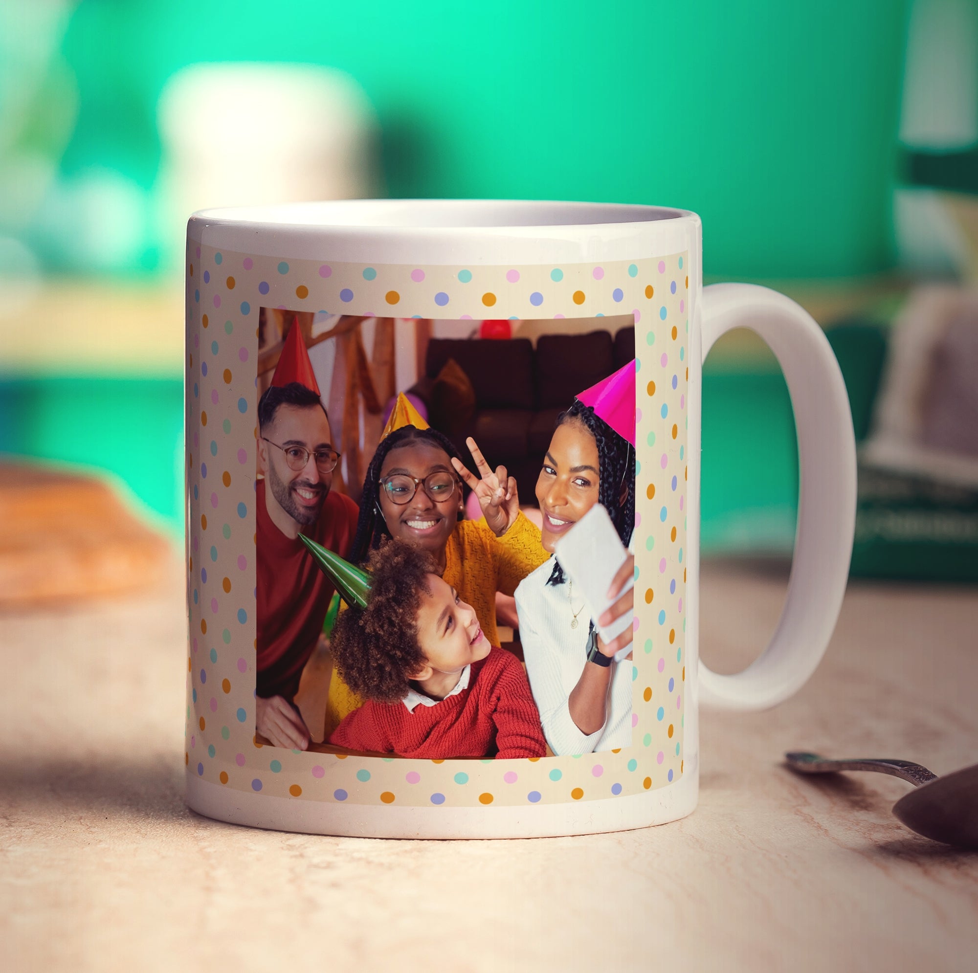 Spotty Double Sided Photo Mug