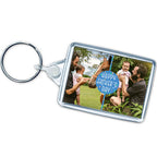 Spotty Father's Day Photo Keyring