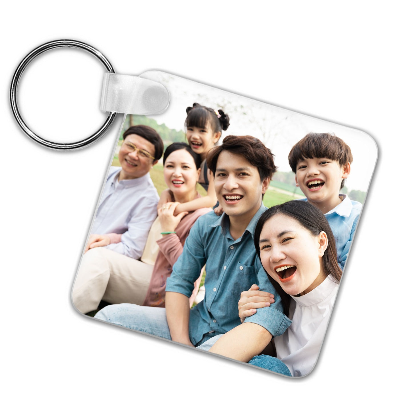 Square Photo Keyring