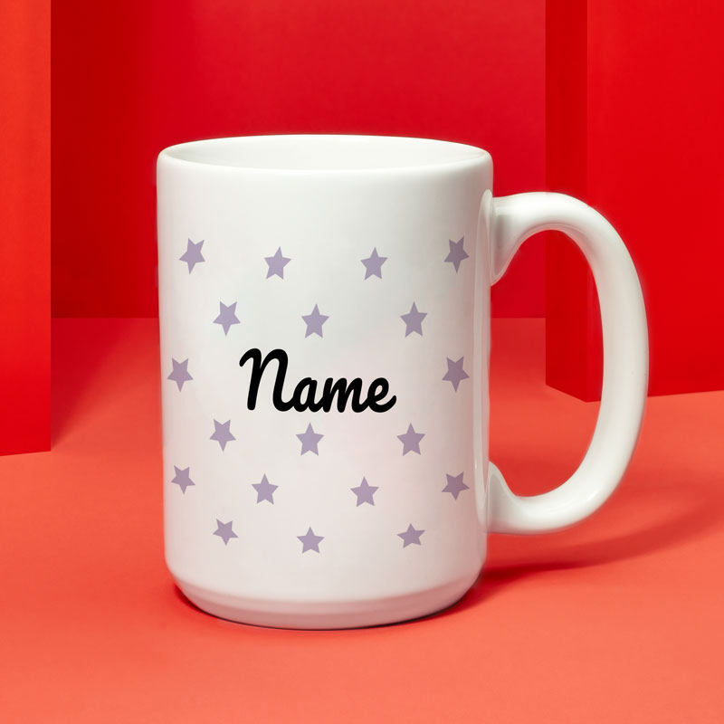 Jumbo Star Name Personalised Mug