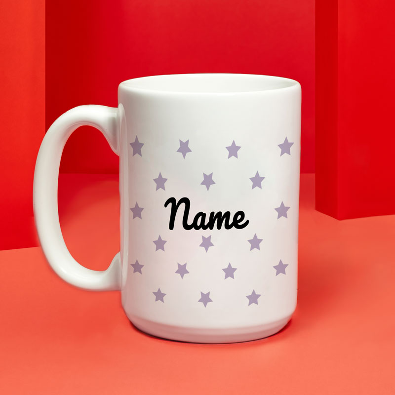 Jumbo Star Name Personalised Mug