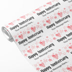 Starry Anniversary Message Wrapping Paper