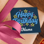 Starry Happy Birthday Name Wrapping Paper