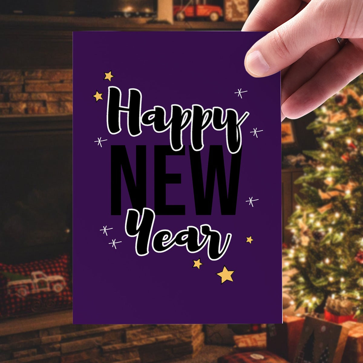 Happy New Year Stars Card