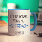 Being my Stepdad is Easier than Living with Mum Mug - Standard 330ml (11oz) / Blue
