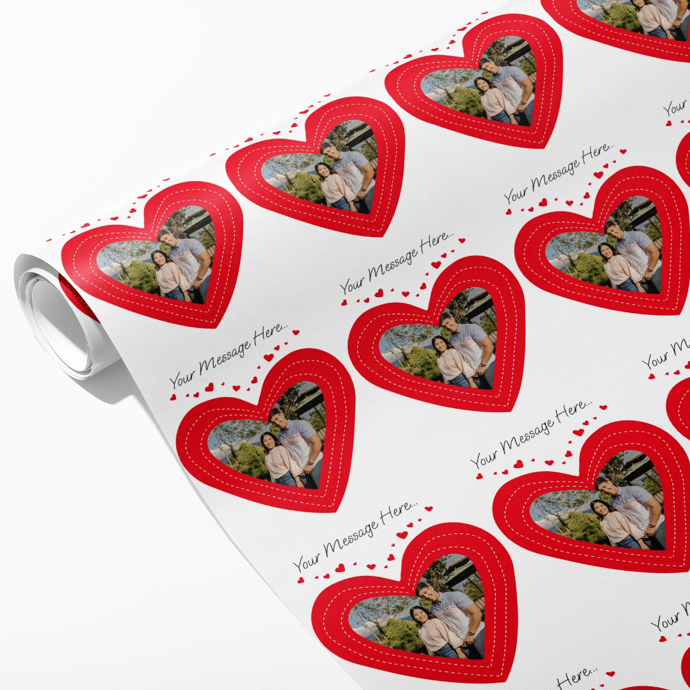 Stitch Heart Photo Wrapping Paper