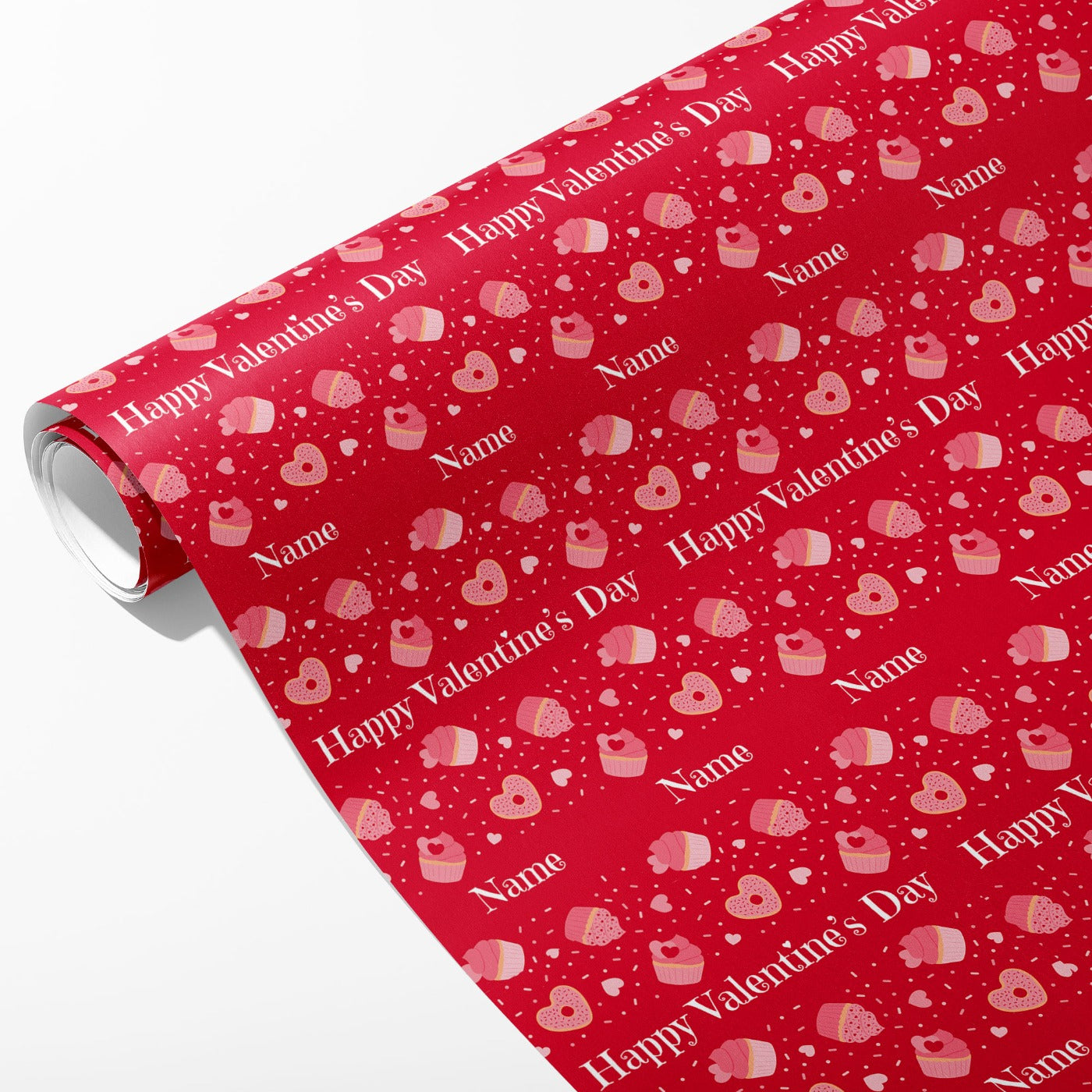 Sweet Treats Valentine's Day Name Wrapping Paper