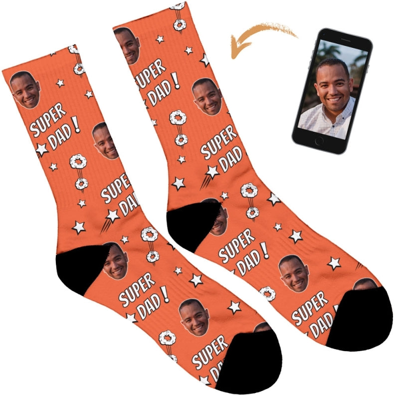 Super Dad Personalised Socks