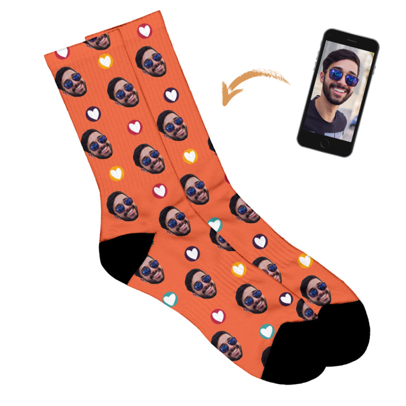 Love Hearts Personalised Socks