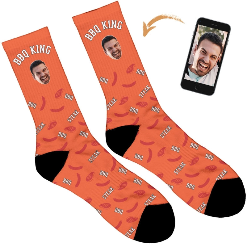 BBQ King Personalised Socks