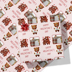 Teddy Bear Valentine's Day Photo Wrapping Paper