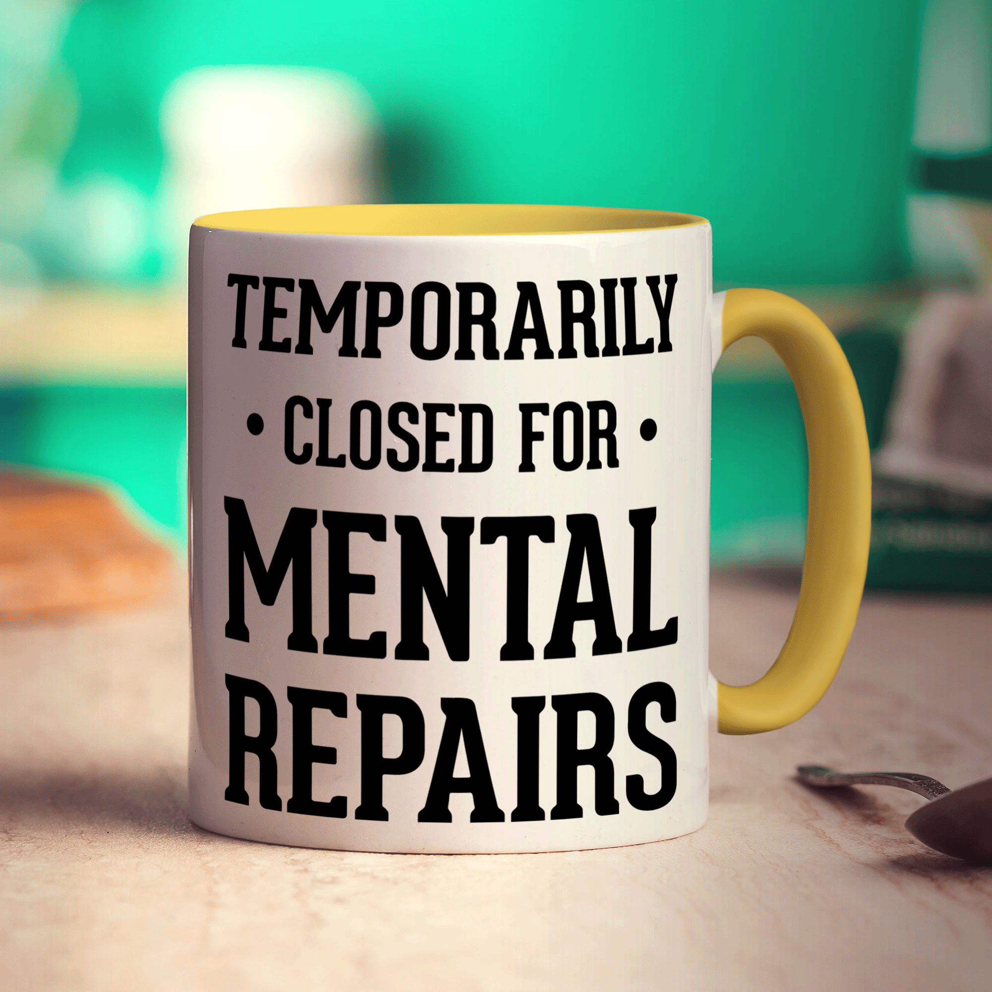 Temporarily Closed For Mental Repairs Mug - Standard 330ml (11oz) / Yellow