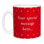 Red Polka Dot & Pink Heart Photo Mug