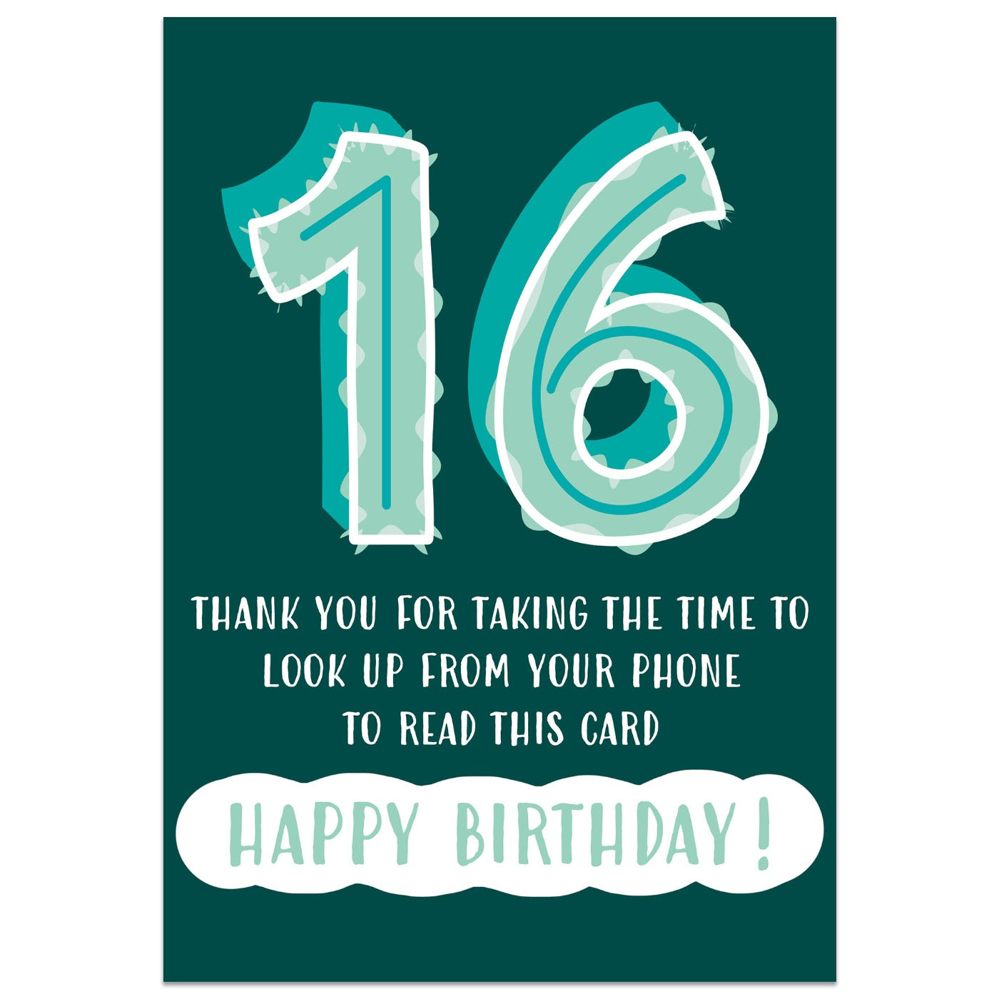 Thank You for Taking the Time to Read This 16th Birthday Card