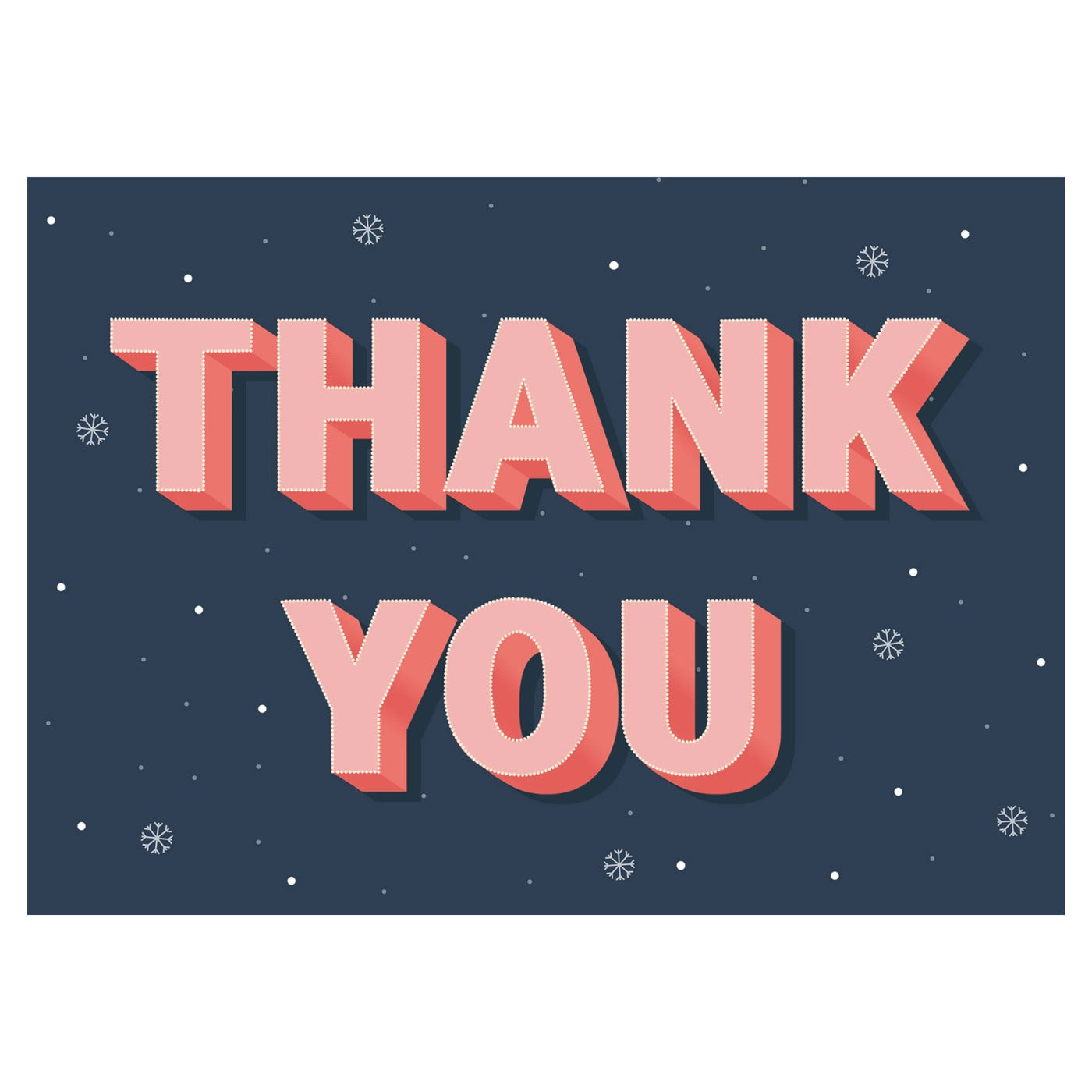 Snowflakes Thank You Card - Pack of 10